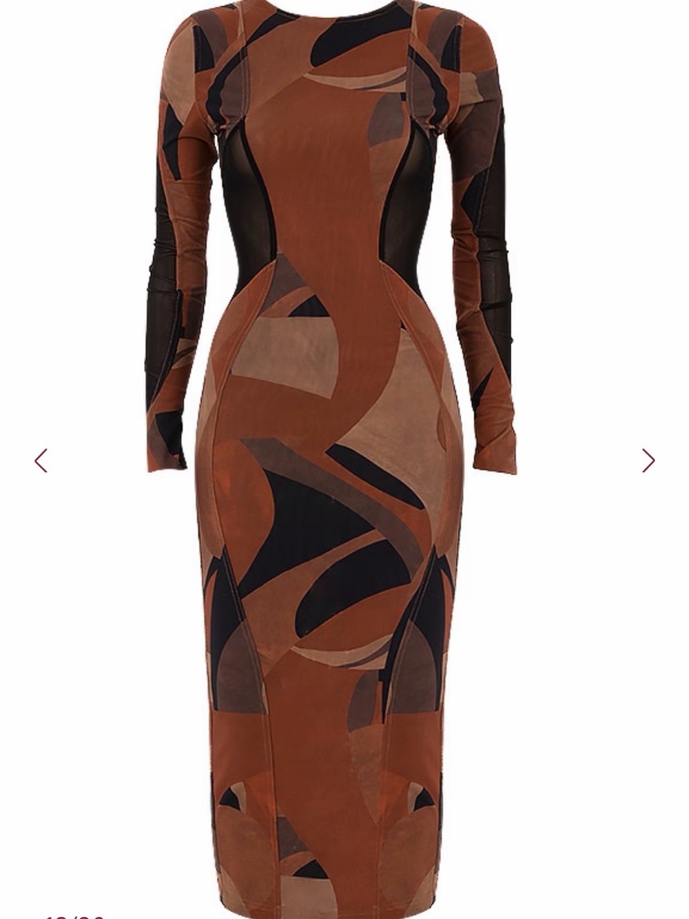 House of CB “Cassidy” Brown Midi Dress sz S